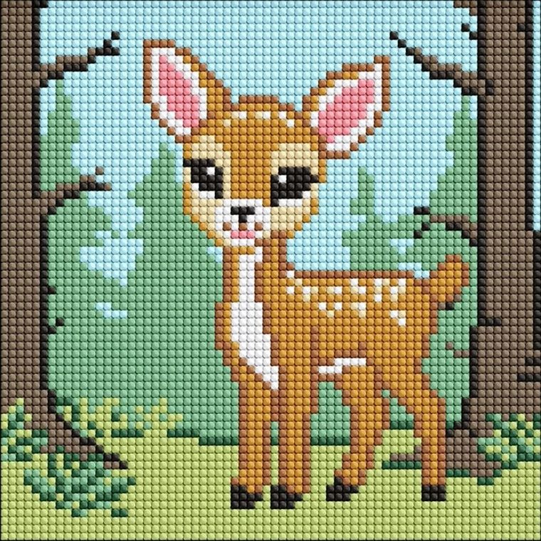 Ideyka, haft diamentowy, bez ramy, Magiczny jeleń