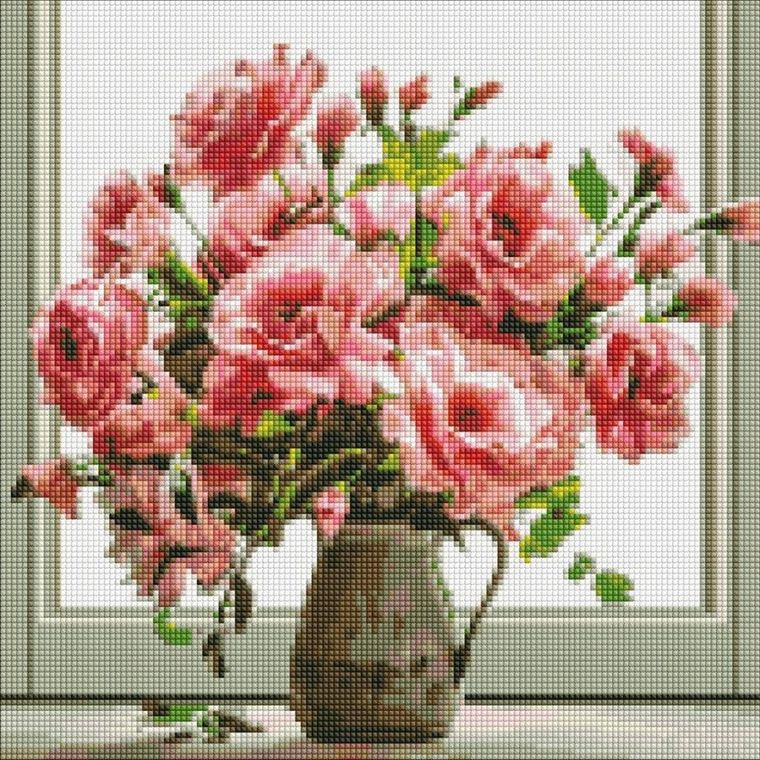 Ideyka, haft diamentowy, Bouquet Aroma, 40-40 cm