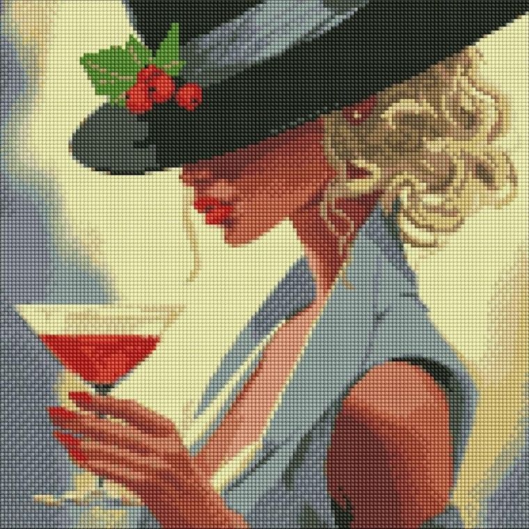 Ideyka, haft diamentowy, Cosmopolitan, 40-40 cm