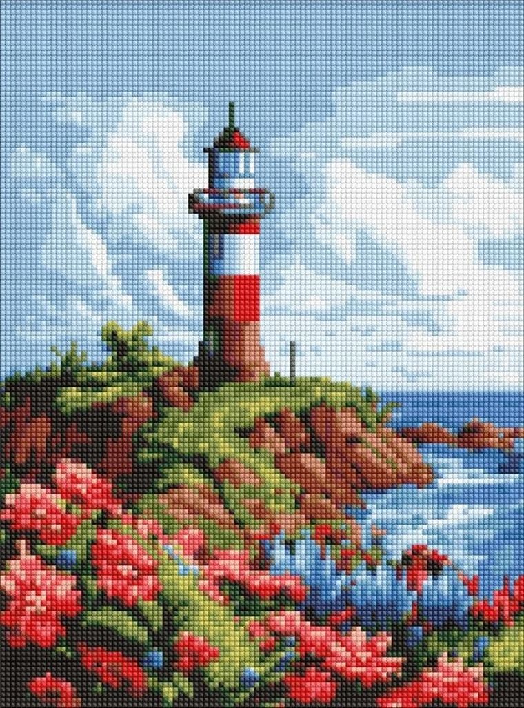 Ideyka, haft diamentowy, Malownicza kraina, 30-40 cm