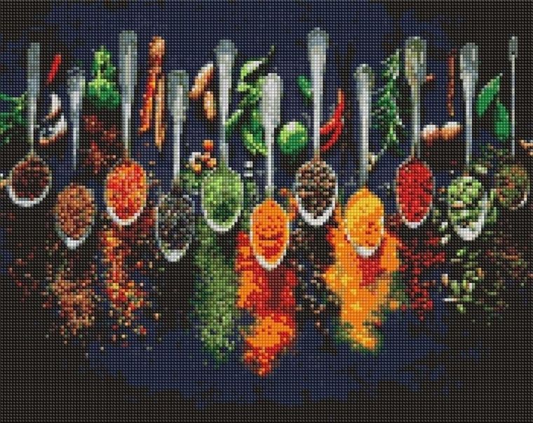 Ideyka, haft diamentowy, Przyprawy świata, 40-50 cm