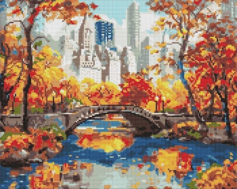 Ideyka, haft diamentowy, Złoty park, 40-50 cm