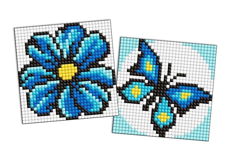 Ideyka, Kids, magnes z diamentową mozaiką, Niebieski kolor