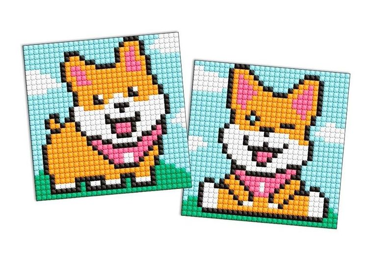 Ideyka, Kids, magnes z diamentową mozaiką, zabawne psy, 9-9 cm