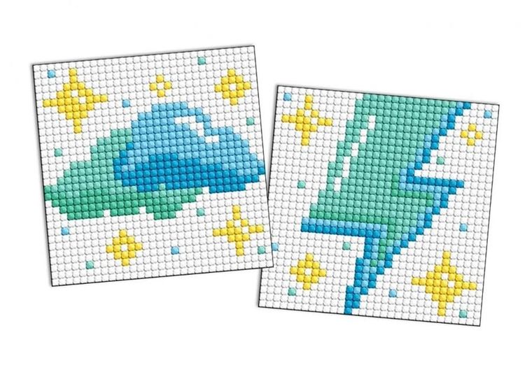 Ideyka, L.O.L. Surprise, diamentowa mozaika na magnes, Chmura, 9-9 cm