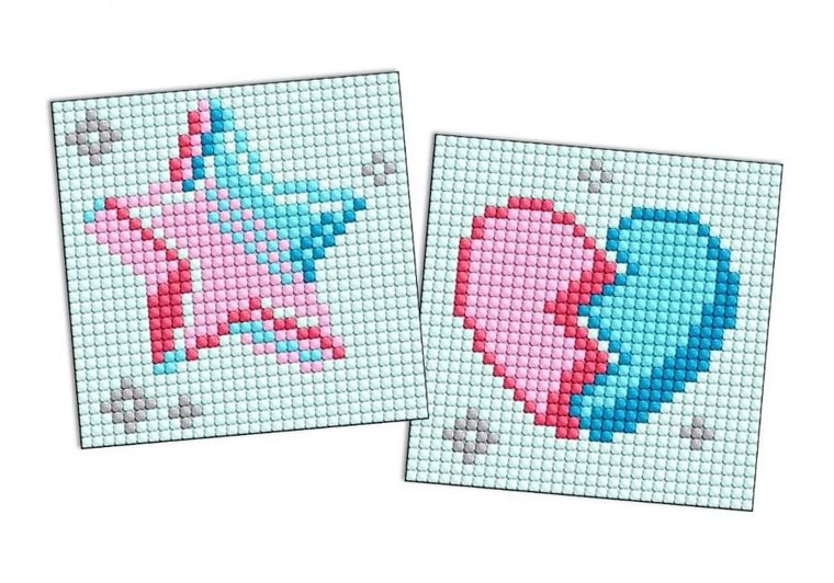 Ideyka, L.O.L. Surprise, diamentowa mozaika na magnes, Gwiazda, 9-9 cm