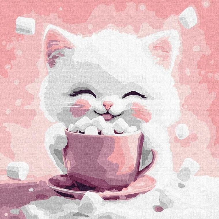 Ideyka, malowania po numerach, Kakao dla kota 2 Kids, 30-30 cm