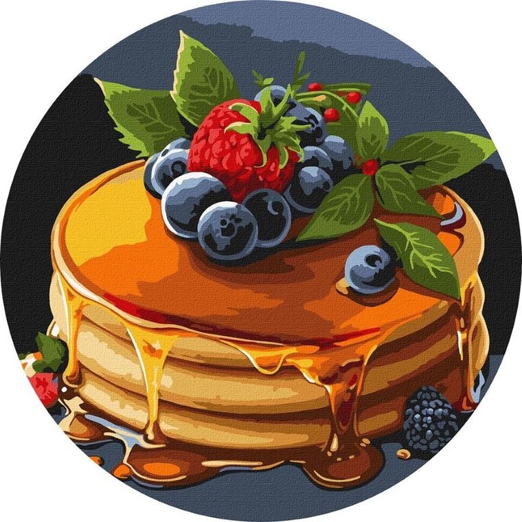 Ideyka, malowanie po numerach, Apetyczne naleśniki, 33 cm