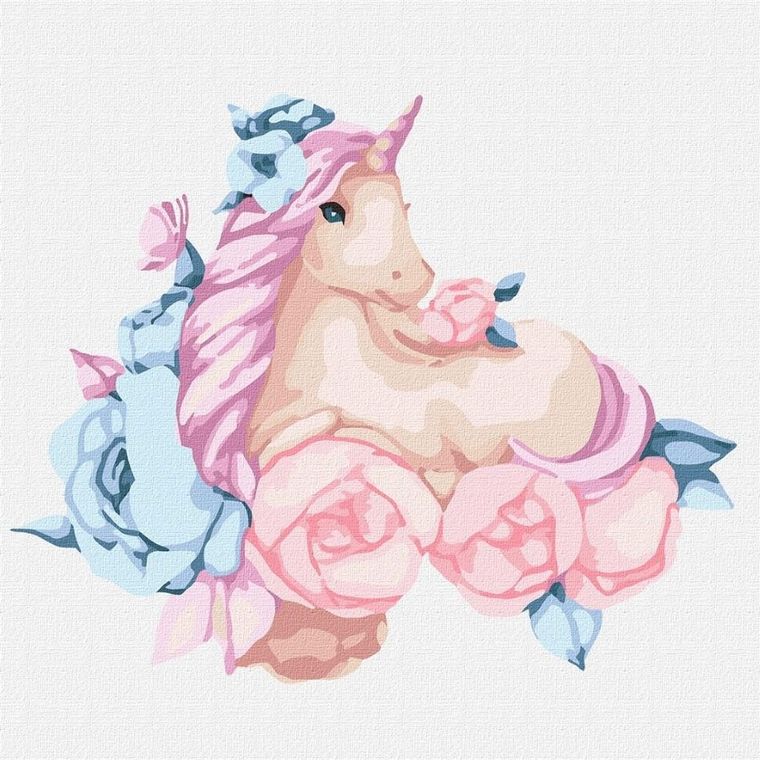 Ideyka, malowanie po numerach, Bajkowy jednorożec, 30-30 cm