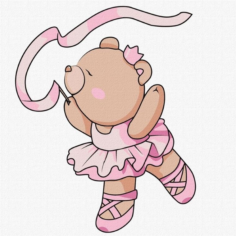 Ideyka, malowanie po numerach, Balerina, 25-25 cm