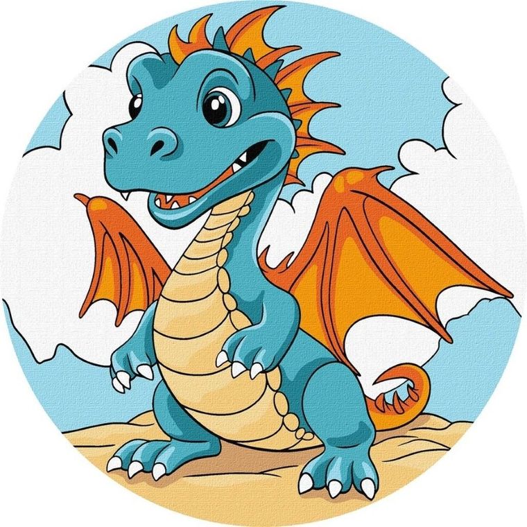 Ideyka, malowanie po numerach, Chud smoka, 19 cm