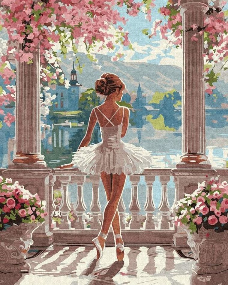 Ideyka, malowanie po numerach, Cudowna Baletnica, 40-50 cm