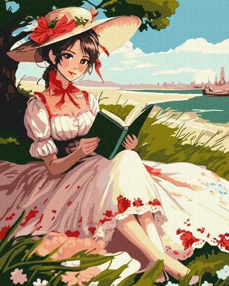 Ideyka, malowanie po numerach, Czytanie, 40-50 cm