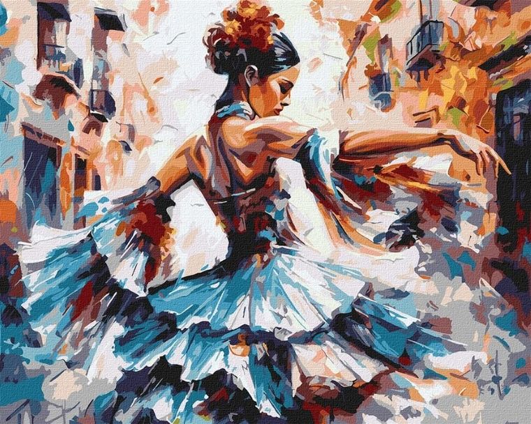 Ideyka, malowanie po numerach, Dama w tańcu, 40-50 cm