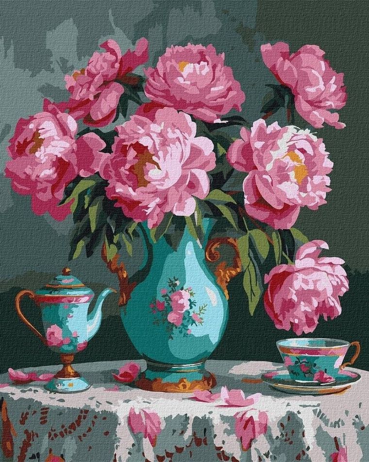 Ideyka, malowanie po numerach, Delikatne kolory, 40-50 cm