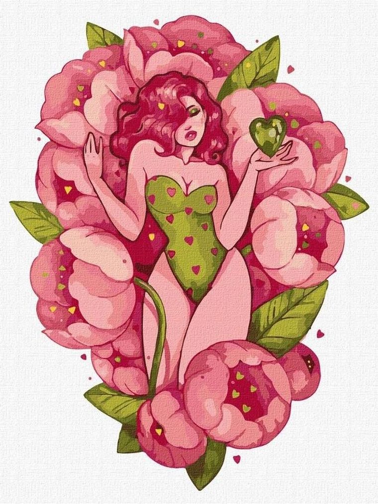 Ideyka, malowanie po numerach, Delikatność wiosny, 30-40 cm