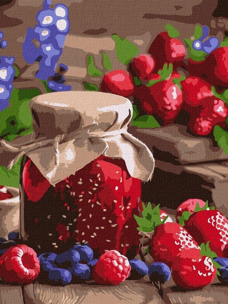 Ideyka, malowanie po numerach, Dżem malinowy, 30-40 cm