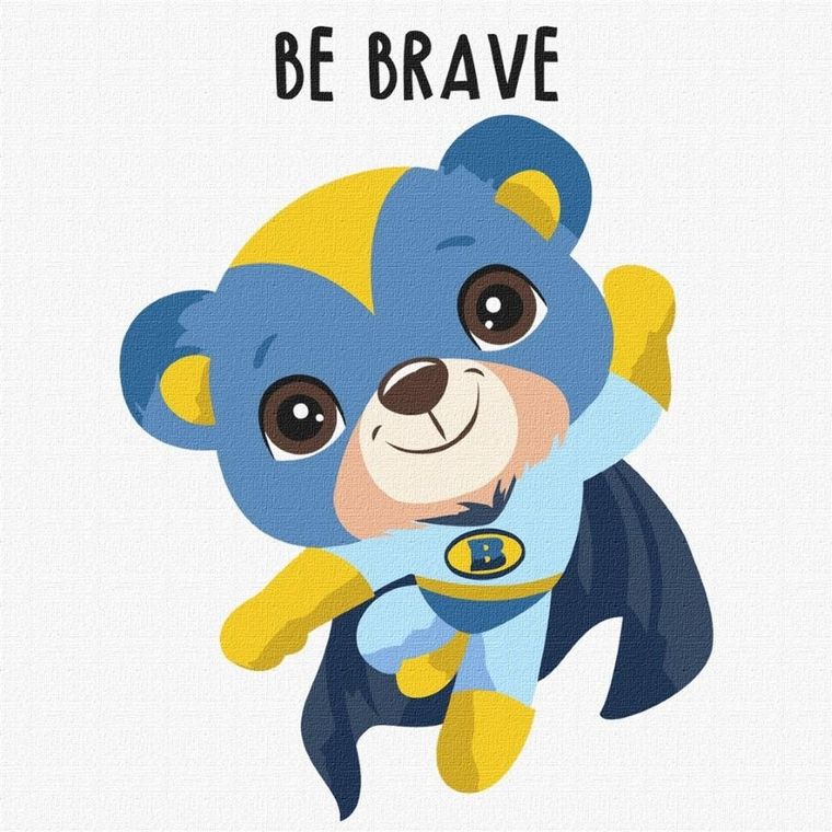 Ideyka, malowanie po numerach, Dzielny niedźwiedź, 30-30 cm