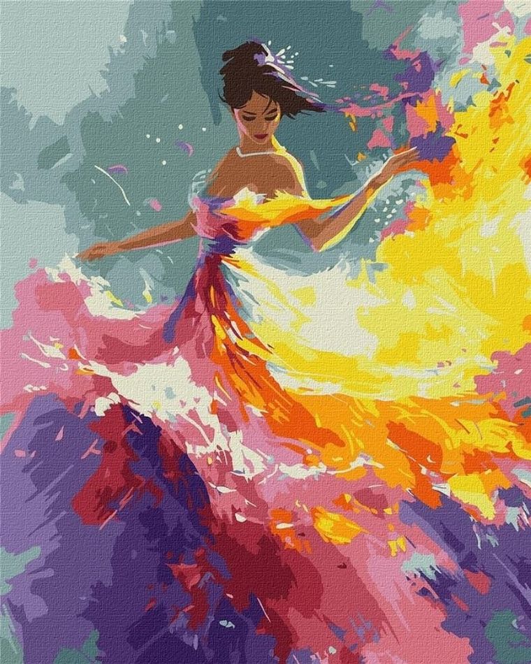 Ideyka, malowanie po numerach, Elegancka księżniczka, 40-50 cm