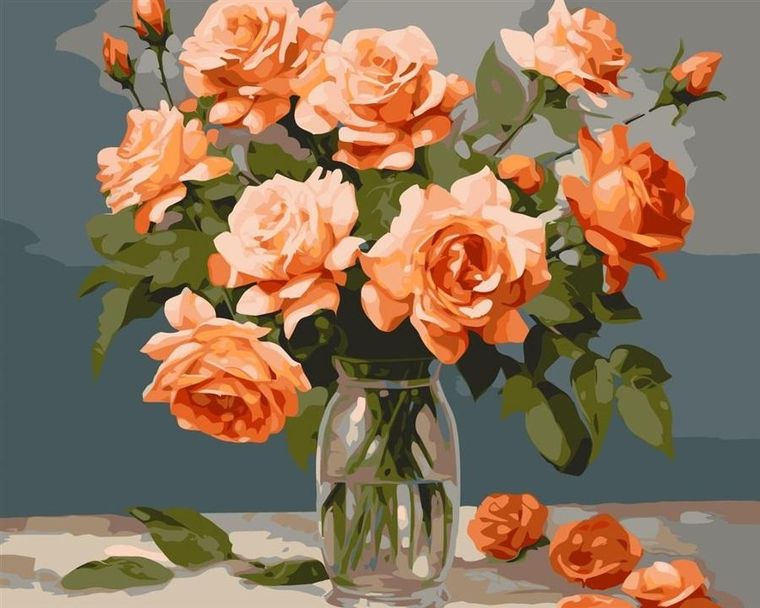 Ideyka, malowanie po numerach, Elegancki bukiet, 40-50 cm