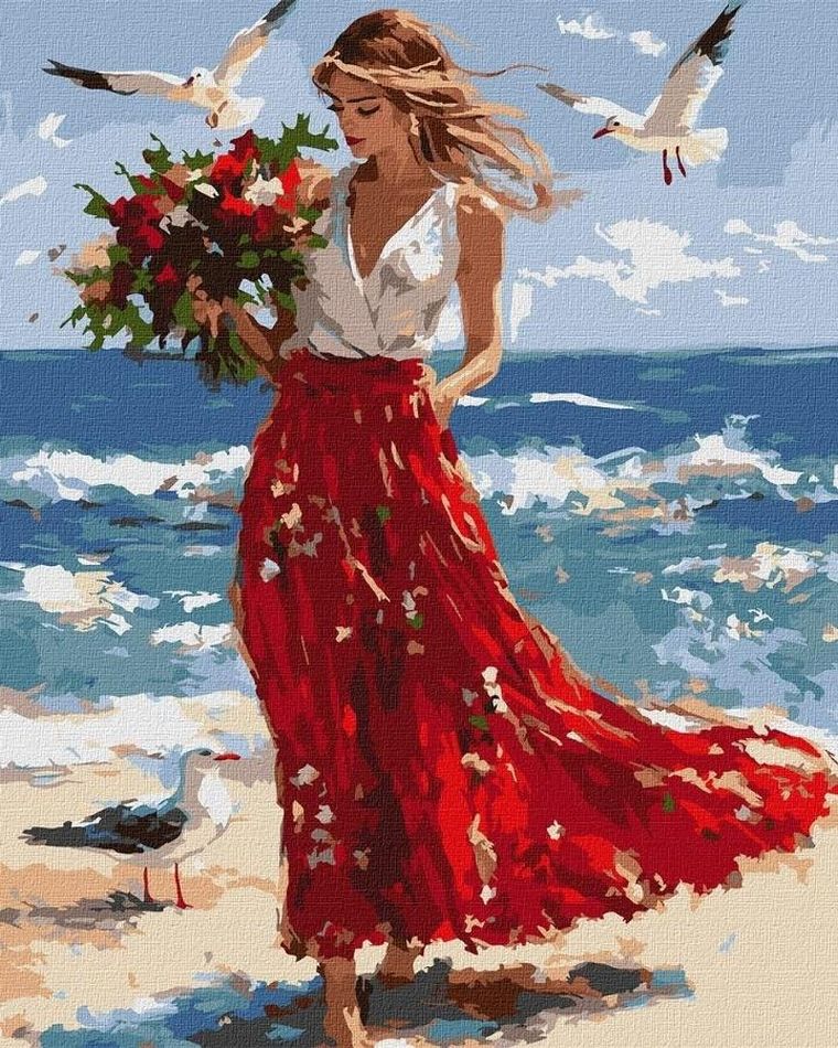 Ideyka, malowanie po numerach, Fale wolności, 40-50 cm