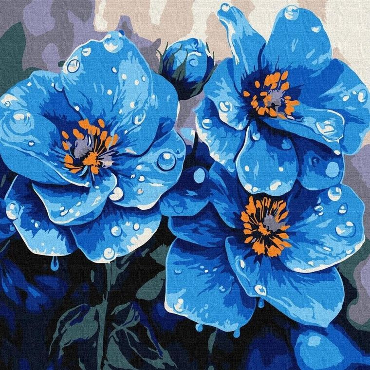 Ideyka, malowanie po numerach, Fiołki co rano, 30-30 cm