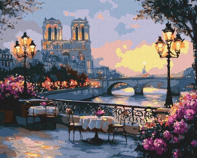 Ideyka, malowanie po numerach, Francuski krajobraz, 40-50