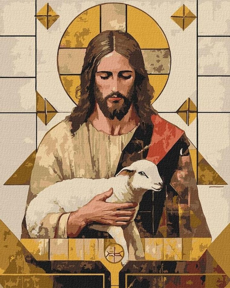 Ideyka, malowanie po numerach, Geometria Łask, 40-50 cm