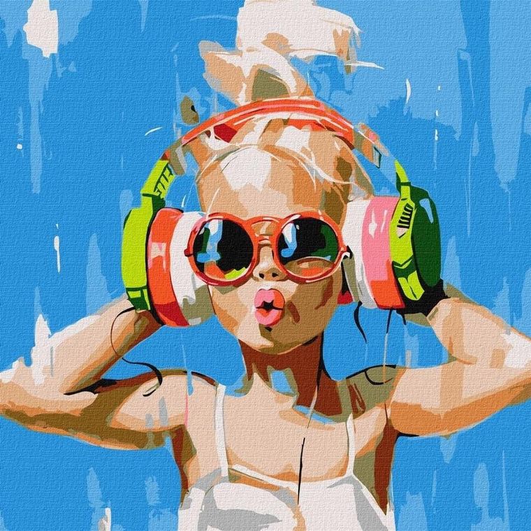 Ideyka, malowanie po numerach, Jej letnie rytmy, 50-50 cm