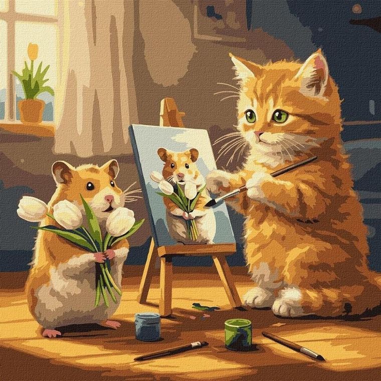 Ideyka, malowanie po numerach, Keith jest artystą, 40-40cm