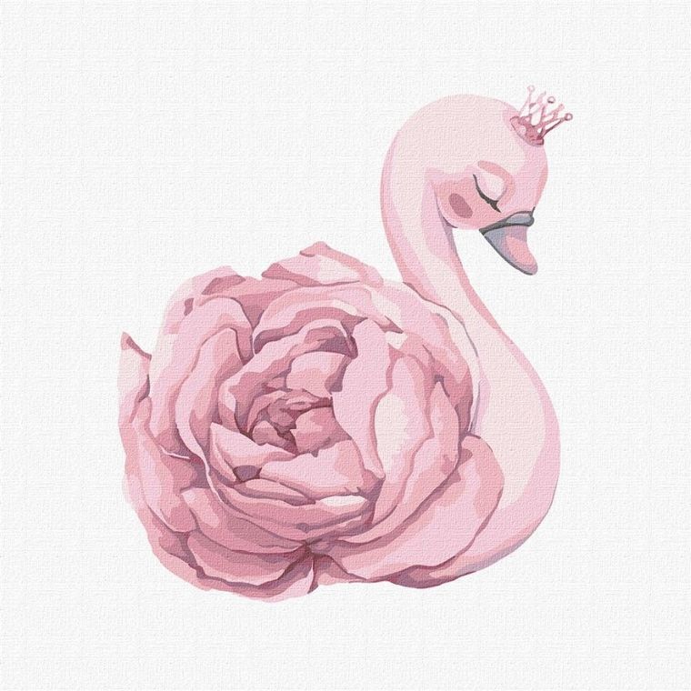 Ideyka, malowanie po numerach, Księżniczka Łabędź, 30-30 cm