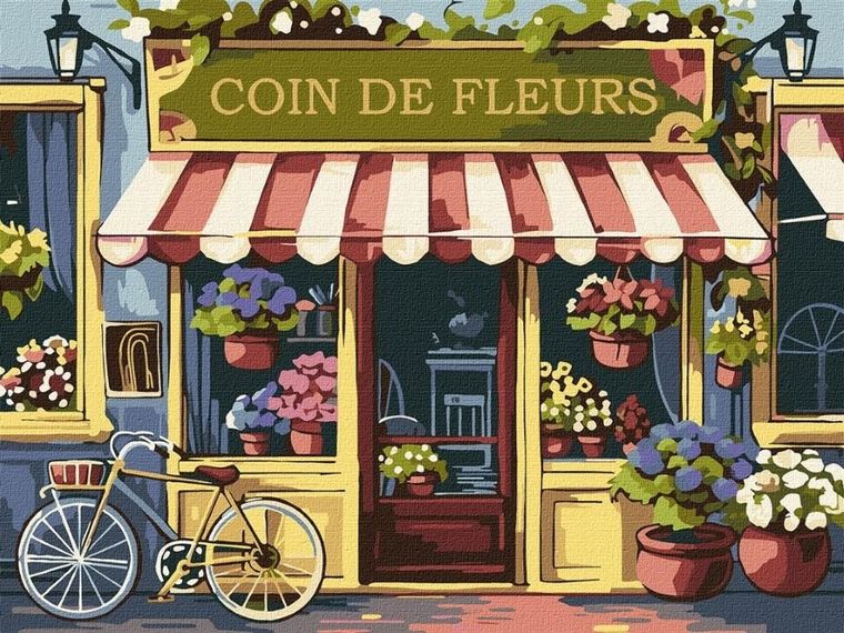 Ideyka, malowanie po numerach, Kwiatowy kącik, 30-40 cm