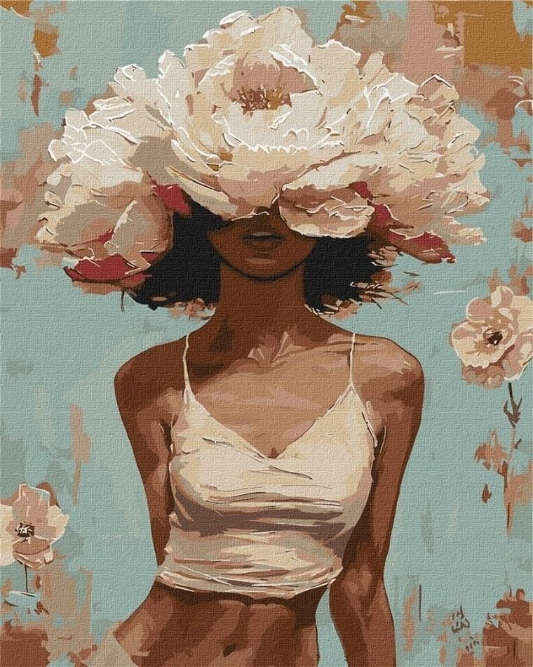 Ideyka, malowanie po numerach, Kwitnące piękno, 40-50 cm