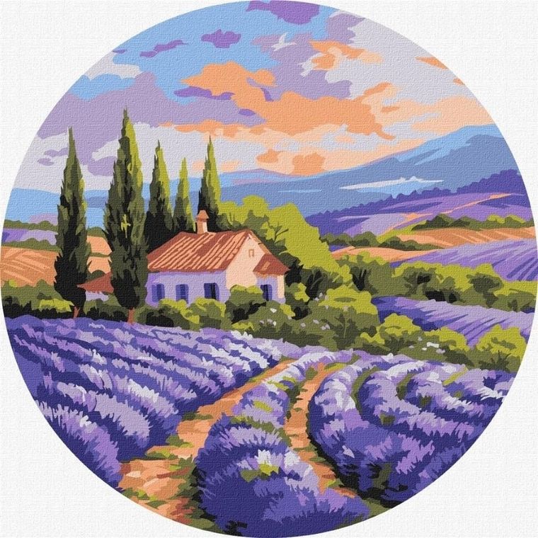 Ideyka, malowanie po numerach, Lawenda, 26 cm