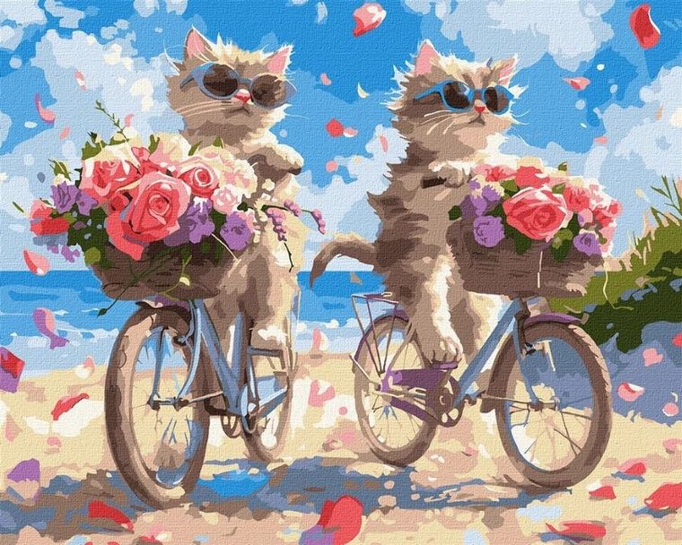 Ideyka, malowanie po numerach, Letnia przejażdżka rowerem