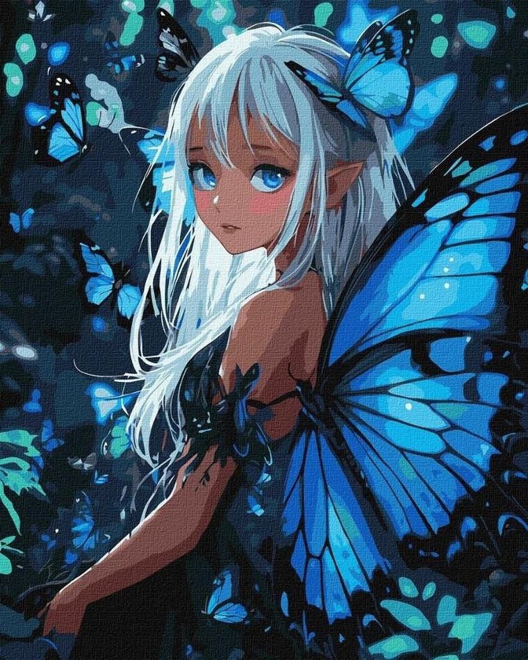 Ideyka, malowanie po numerach, Magiczne motyle, 40-50 cm