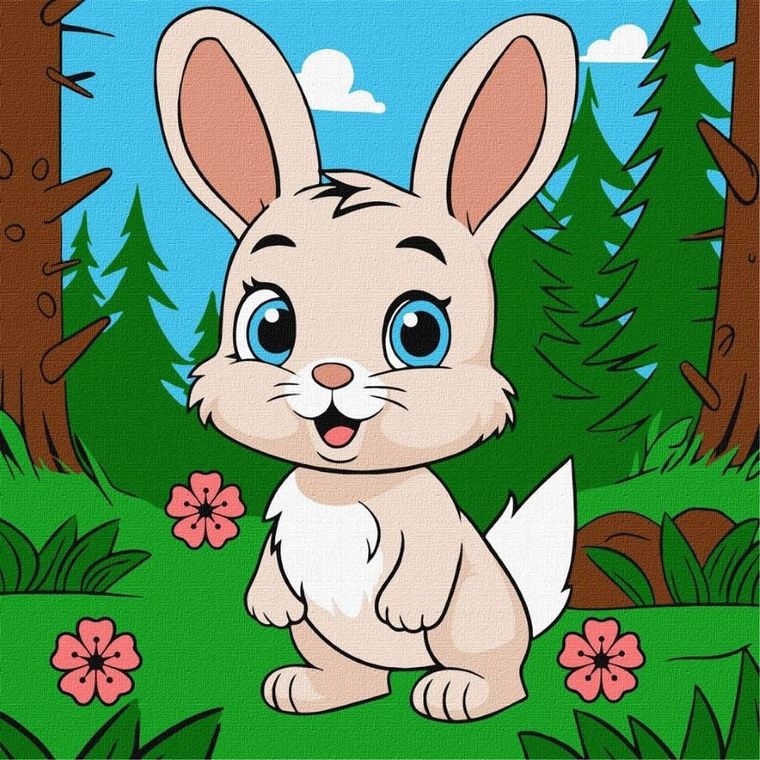 Ideyka, malowanie po numerach, Magiczny królik