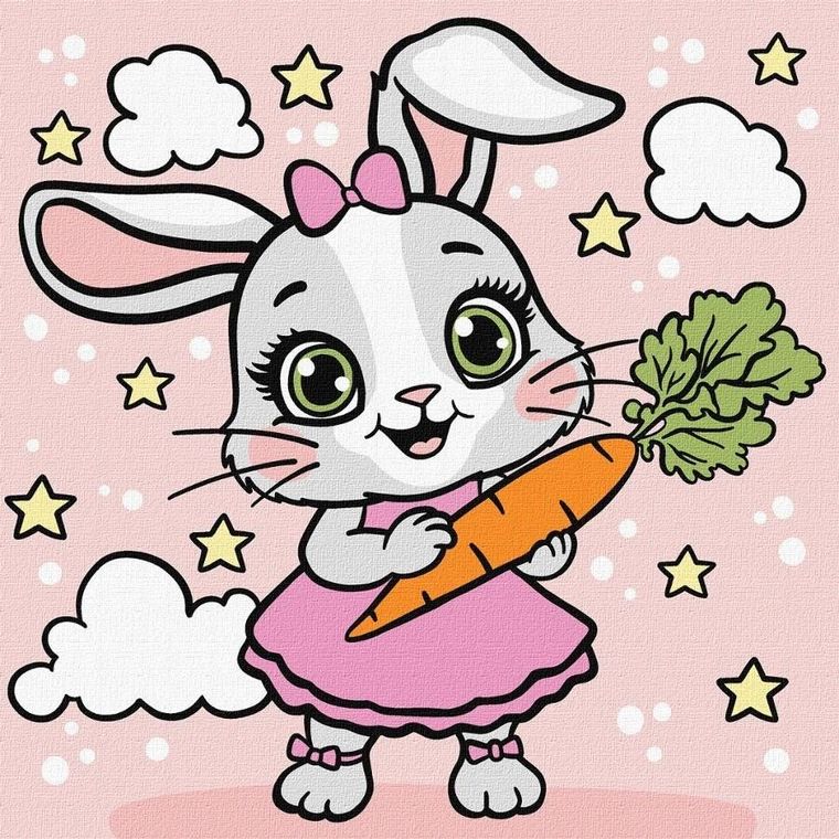 Ideyka, malowanie po numerach, Marchewka Kids, 25-25 cm