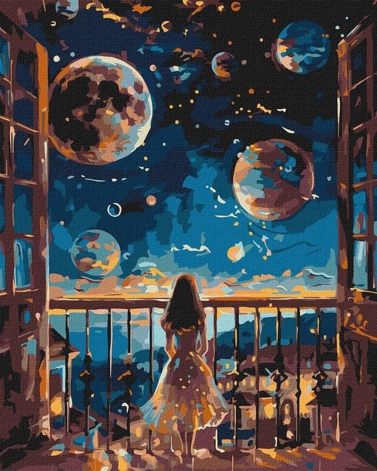Ideyka, malowanie po numerach, Marzycielska noc, 40-50 cm
