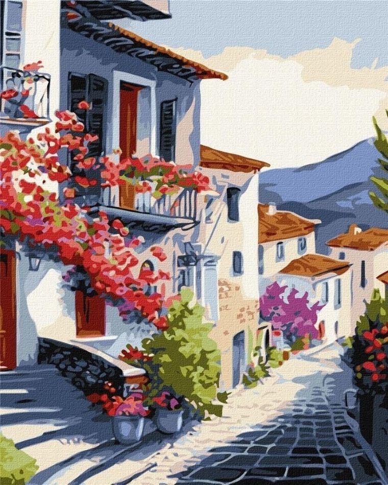 Ideyka, malowanie po numerach, Miasteczko, 40-50 cm