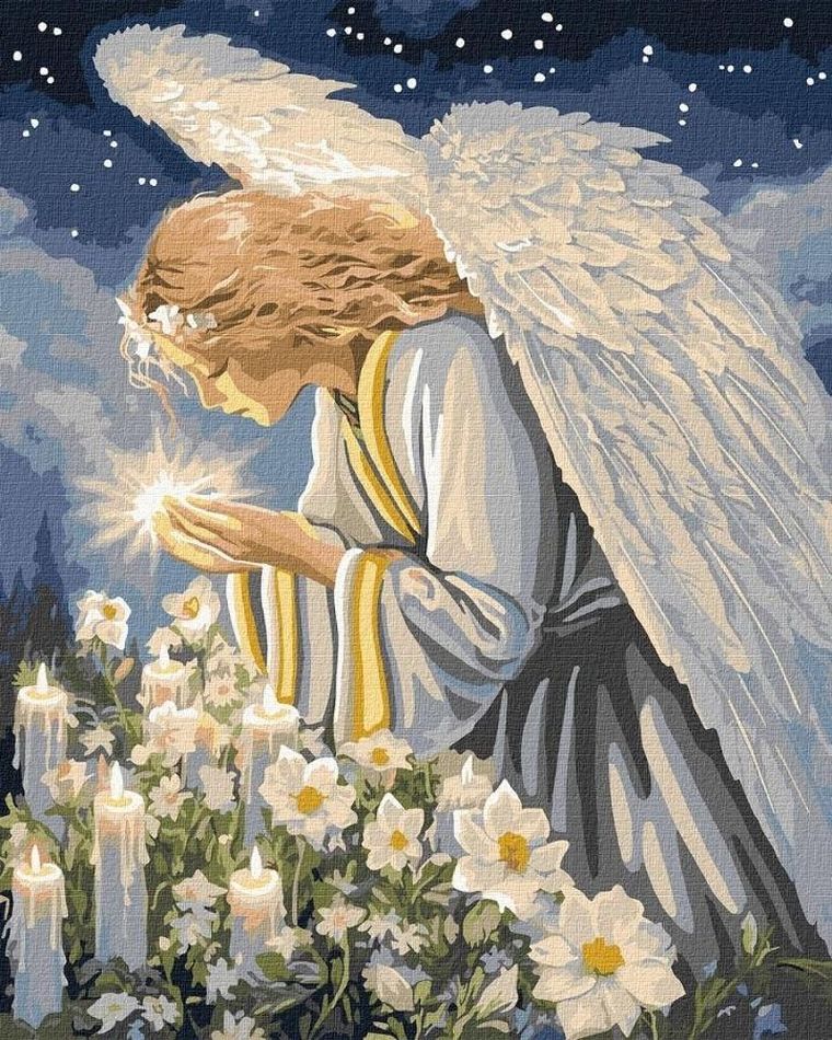 Ideyka, malowanie po numerach, Modlitwa Anioła, 40-50 cm