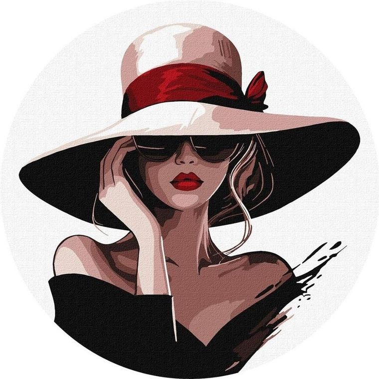 Ideyka, malowanie po numerach, Modna sylwetka, 26 cm