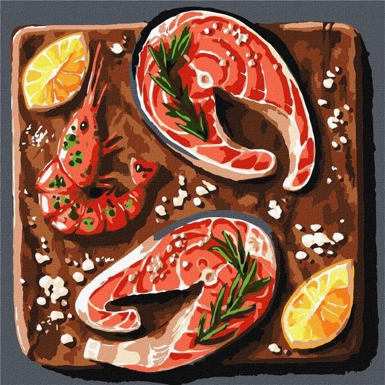 Ideyka, malowanie po numerach, Morski delikates, 30-30 cm