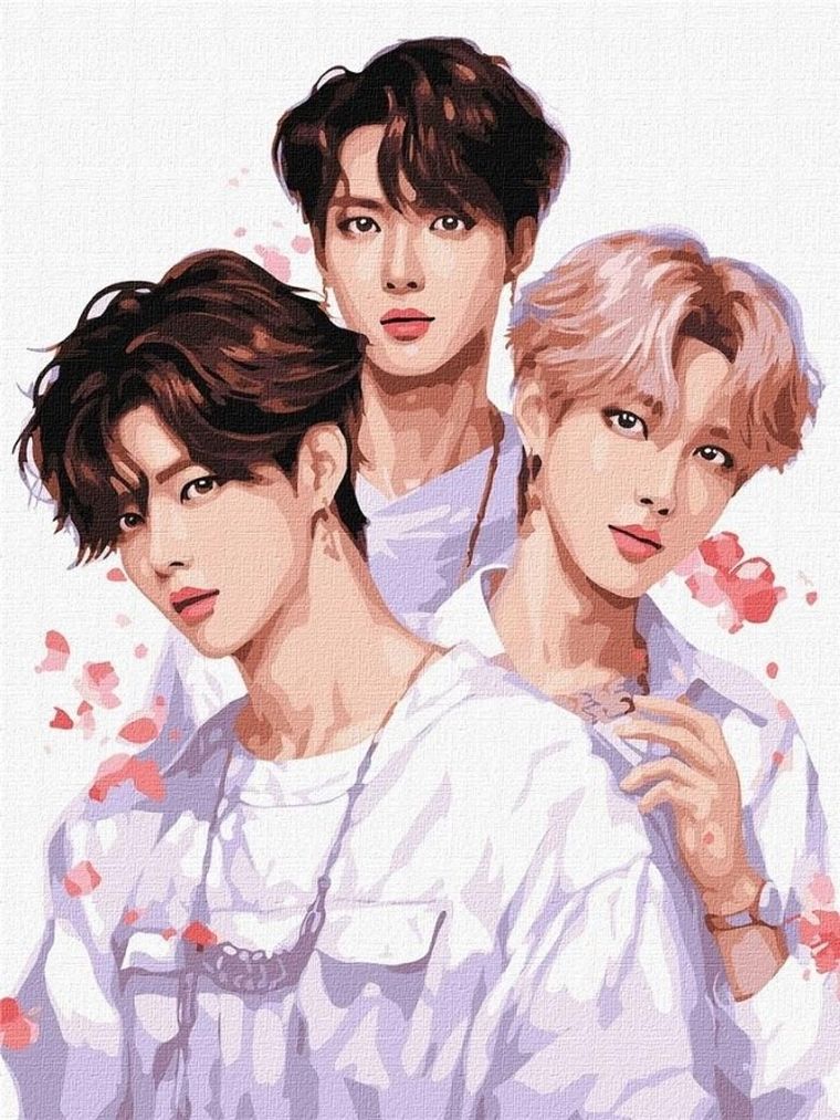 Ideyka, malowanie po numerach, Muzyczne trio, 30-40 cm