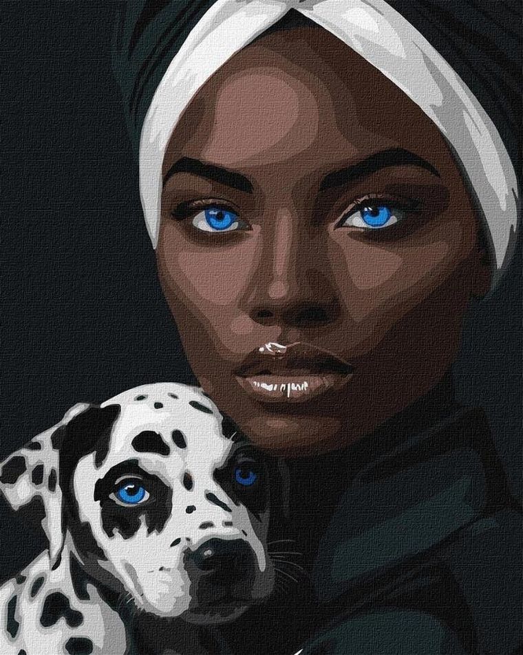 Ideyka, malowanie po numerach, Niebieskie spojrzenie