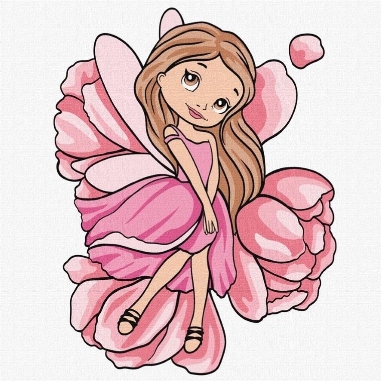 Ideyka, malowanie po numerach, Nieśmiała wróżka