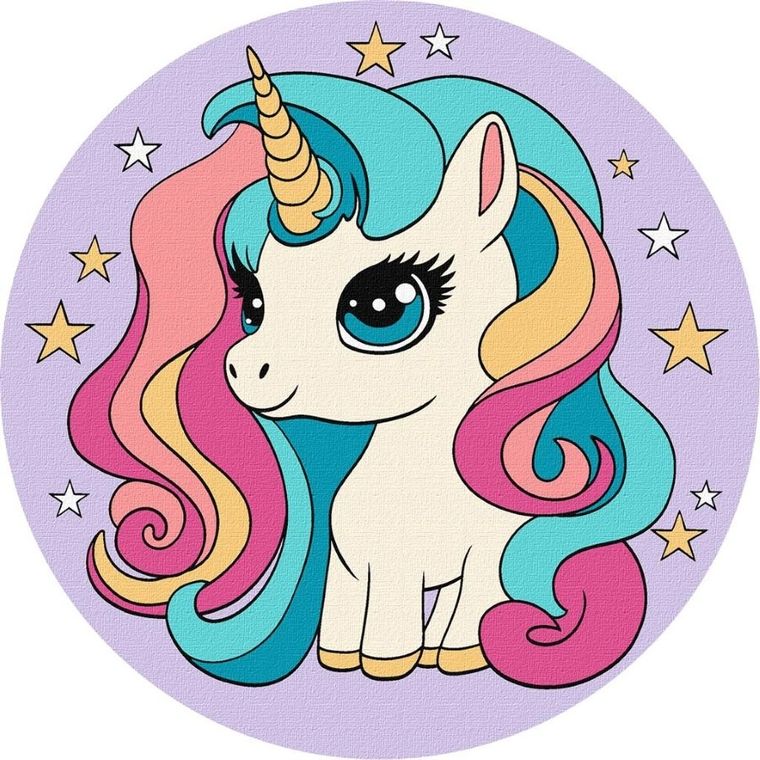 Ideyka, malowanie po numerach, Niezrównany jednorożec19 cm