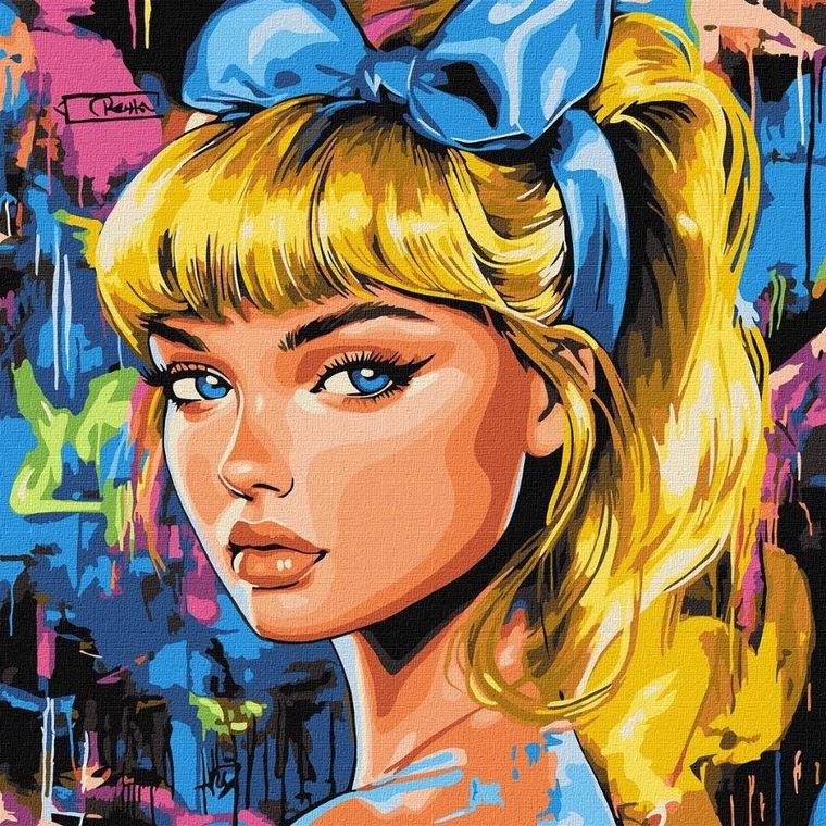 Ideyka, malowanie po numerach, Nowoczesny Kopciuszek, 40-40 cm