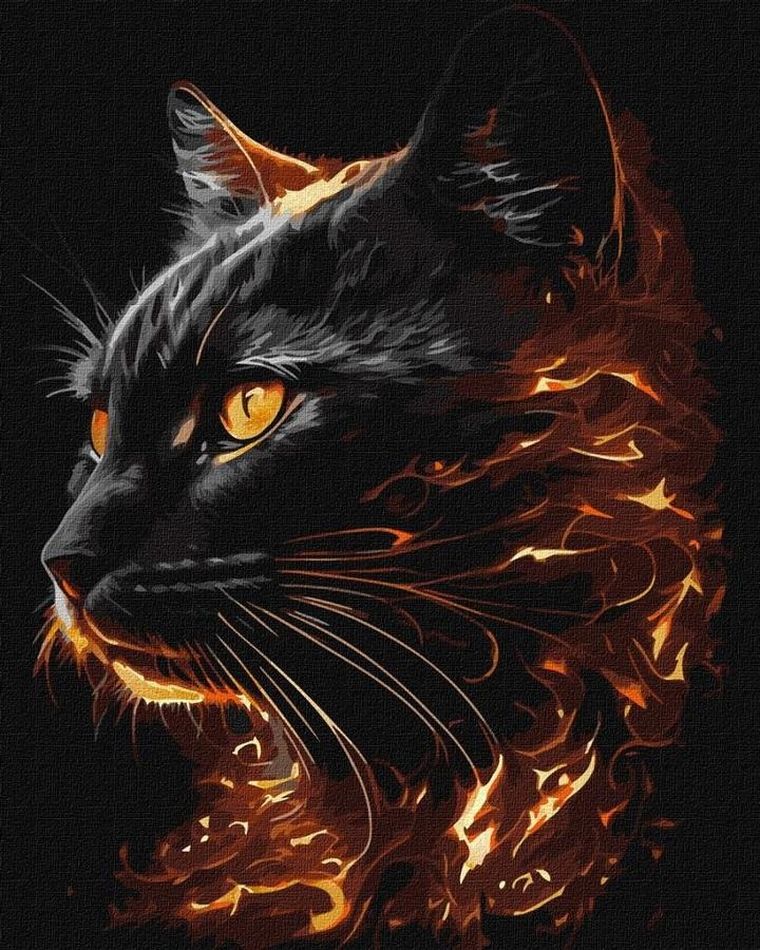 Ideyka, malowanie po numerach, Ognista piękność, 40-50 cm