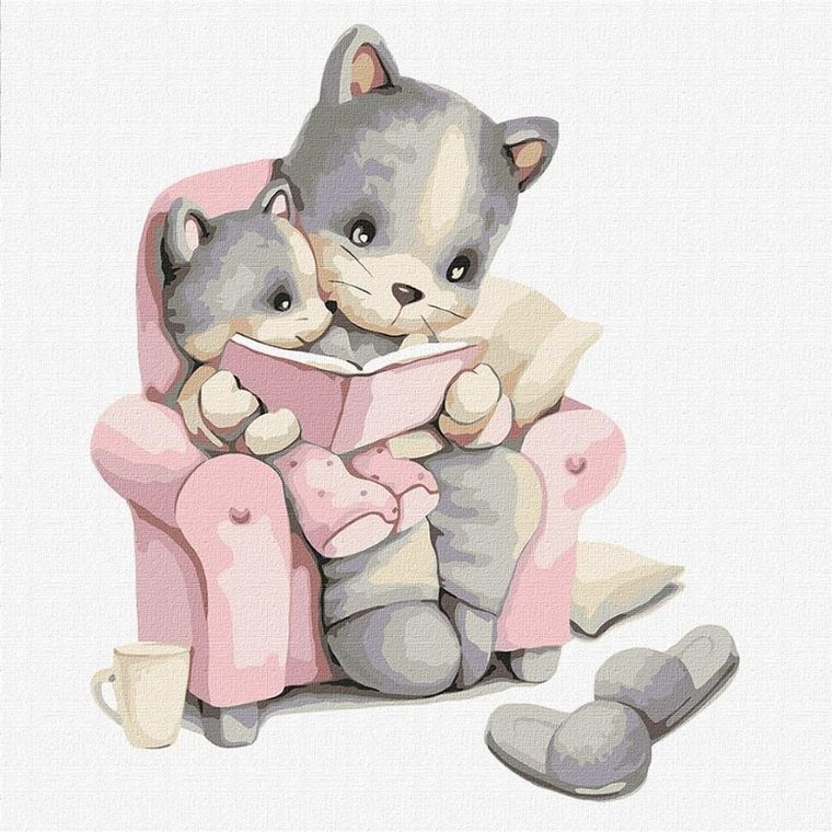 Ideyka, malowanie po numerach, Opowieści na noc, 30-30 cm